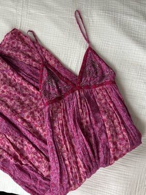 Free people forever time beaded babydoll maxi dress - S